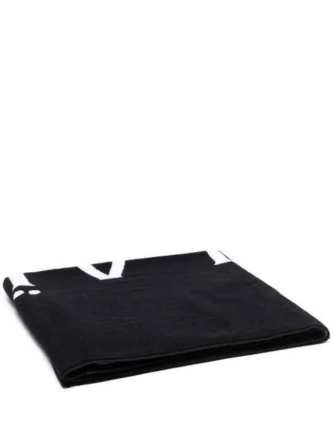 Alaïa logo-print detail beach towel Black AA9W00172T486