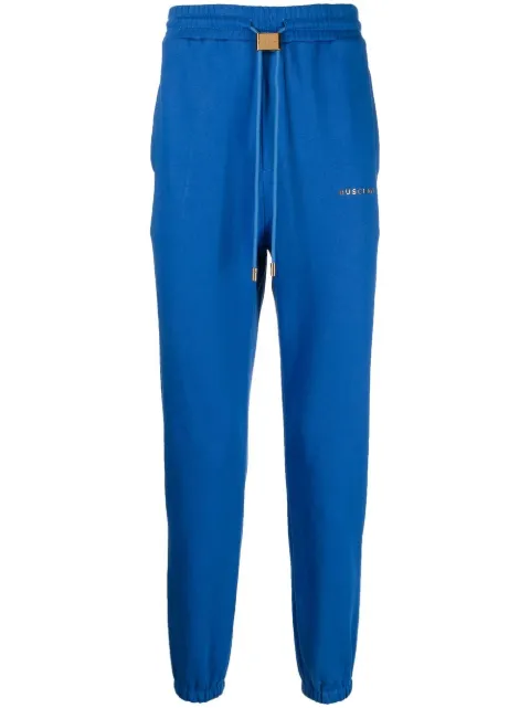 Buscemi logo-plaque track pants Blue BMS22309