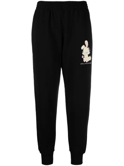 Stella McCartney graphic-print tapered track pants Black 6043893SPX23