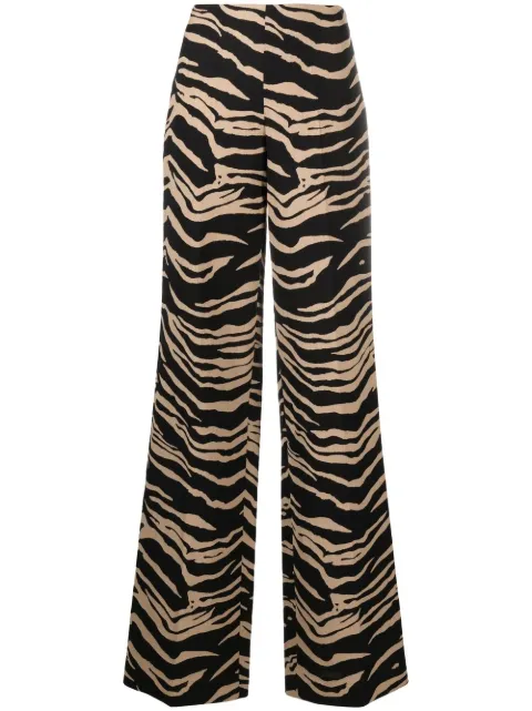 Stella McCartney high-waisted contrasting colour trousers Brown 6400483BJ308