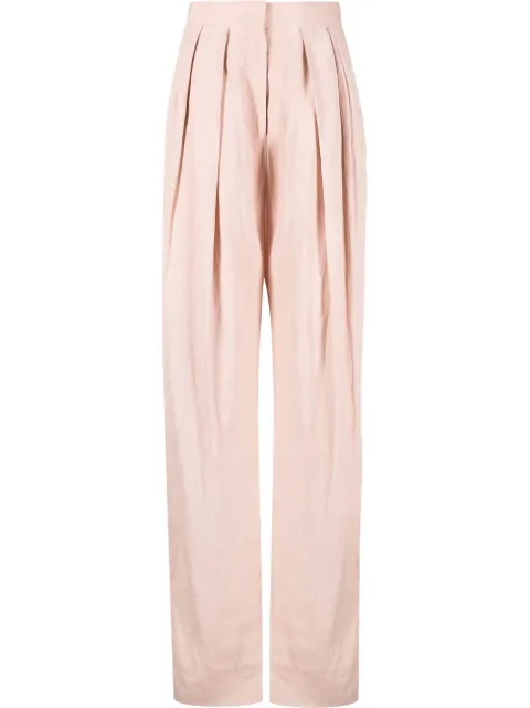 Stella McCartney high-waisted pleated trousers Pink 6400643STA49
