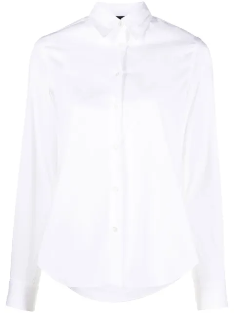 ASPESI button-up curved-hem shirt White 54226807