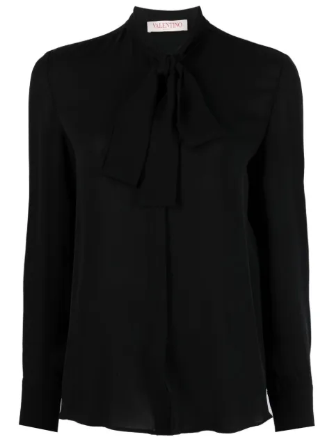 Valentino Garavani silk georgette blouse Black BAB3Y31MH