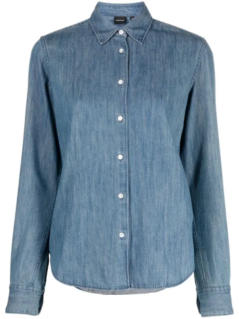 ASPESI fitted button-down denim shirt Blue 5422V062