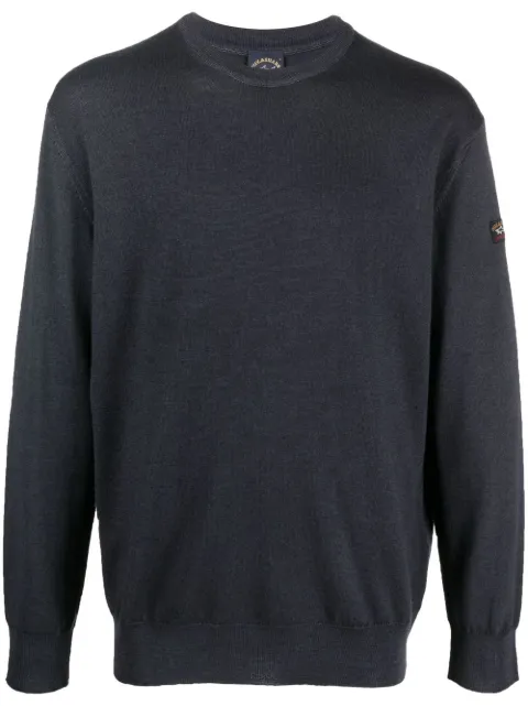 Paul & Shark round-neck virgin-wool jumper Blue 11311001