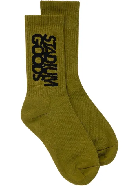 STADIUM GOODS® logo "Army Green" crew socks Green SGS0425