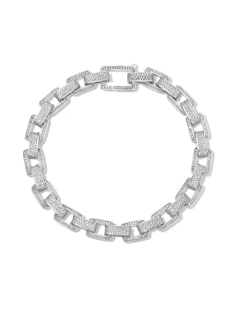 SHAY 18K white gold chain-link diamond bracelet Silver SMB346