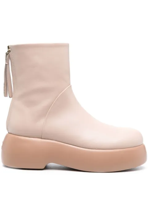 AGL Nancy rear zip-fastening boots Neutrals D772501PGKN020