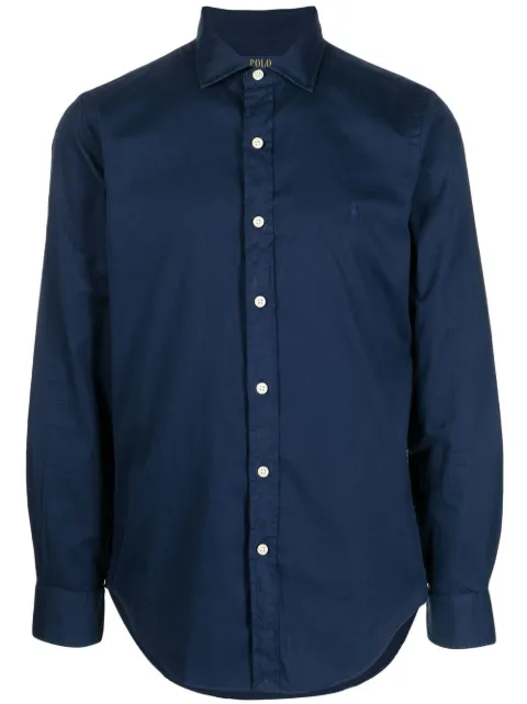 Polo Ralph Lauren logo-embroidered cotton shirt Blue 710861198004