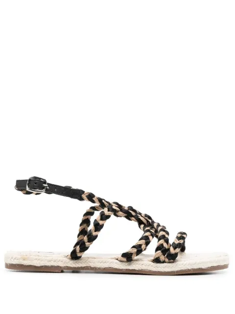 Manebi flat rope sandals Black YUCATNY0
