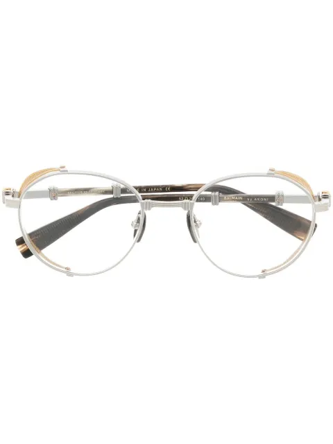 Balmain Eyewear Brigade round-frame optical glasses Silver BPX110B