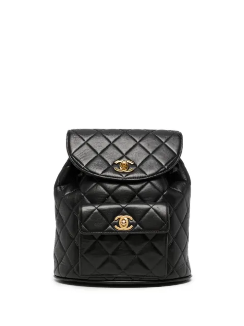 CHANEL Pre-Owned 1994-1996 medium Duma backpack Black 3365728