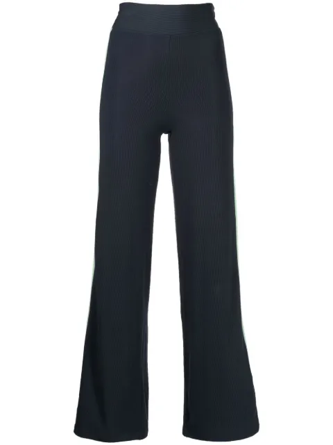 The Upside Solstice Soleil striped trousers Blue USW322063GREEN
