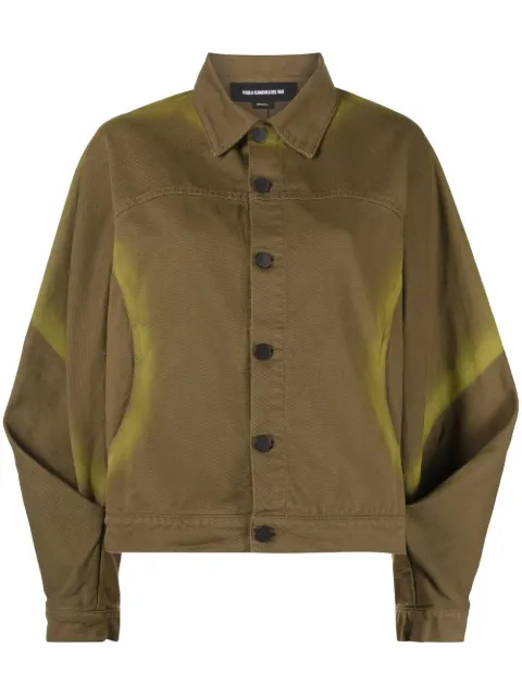 Paula Canovas del Vas spray-paint effect denim jacket Green PWW221401
