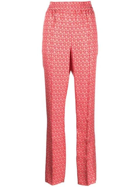 Ferragamo high-waisted trousers Red 756246