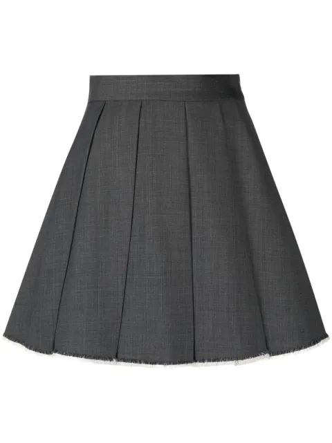 SHUSHU/TONG pleated A-line skirt Grey AW22SK02