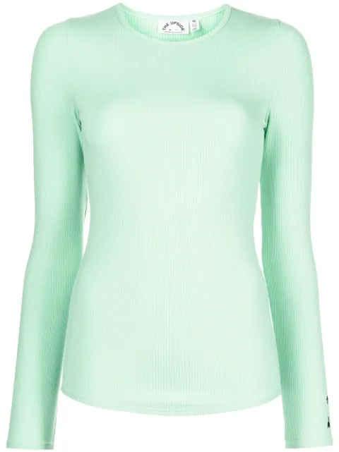 The Upside Solstice Giselle ribbed top Green USW322062GREEN