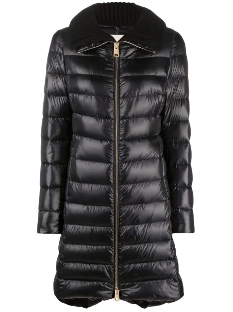 Herno knitted-collar padded coat Black PI0650DICM0312017