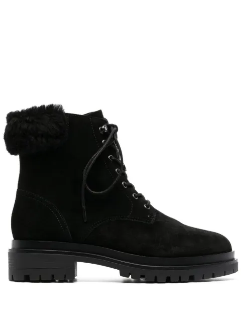 Lauren Ralph Lauren Carlee shearling-trim bootie Black 802882381