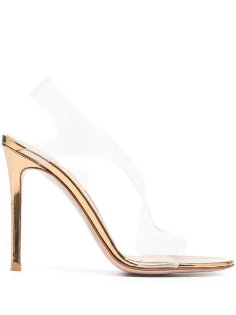 Gianvito Rossi Metropolis 105mm sandals Neutrals G3184115RICGME