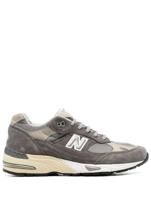 New Balance logo-patch lace-up sneakers Grey M991UKF