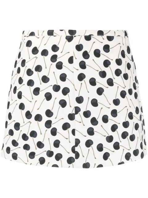 RED Valentino cherry-print mini skort Neutrals RRFH946J0