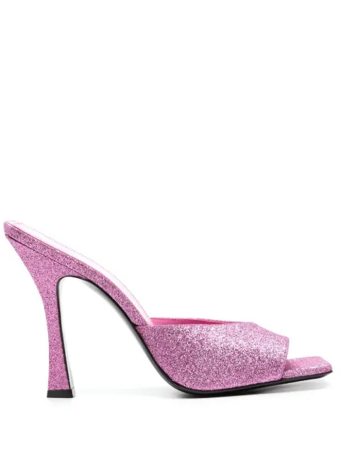 The Attico glitter-detail sandals Pink 227WS499G002