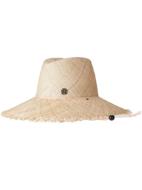 Maison Michel Kate raffia fedora hat Neutrals 1009078001