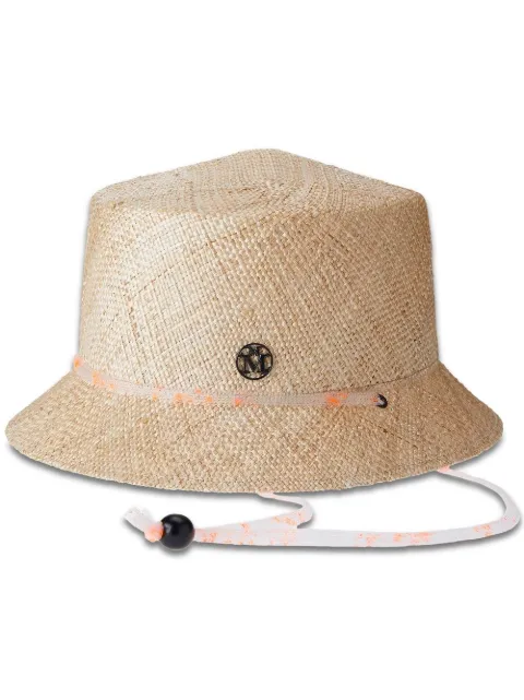 Maison Michel Arsene raffia cloche hat Neutrals 1083028001
