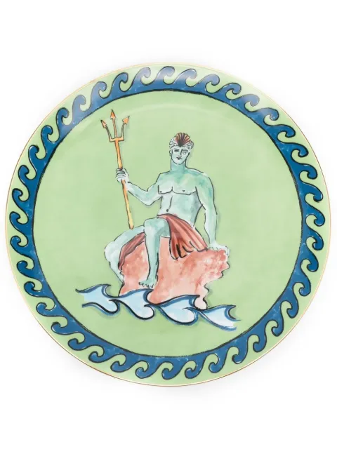 GINORI 1735 Neptune print plate Green 020RG00FPT000NET