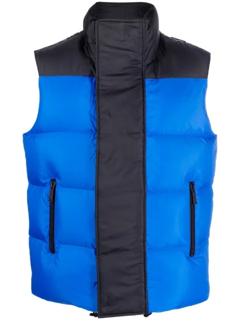 DSQUARED2 logo-print duck-feather gilet Blue S74FB0289S54981