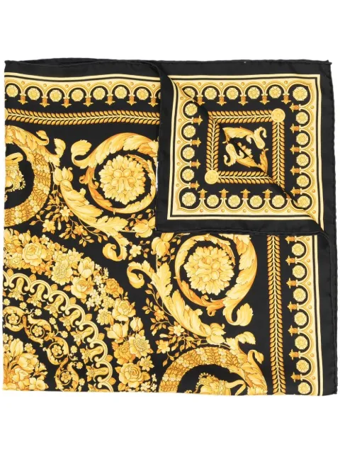 Versace Barocco-print scarf Yellow 10016001A04577