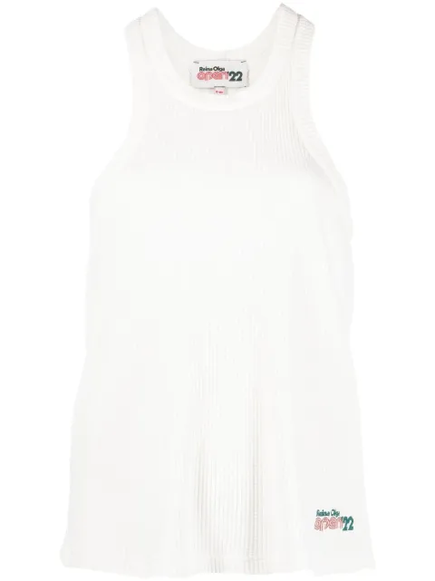 Reina Olga Venus waffle-knit tank top White VENUSSOLIDWAFFLE