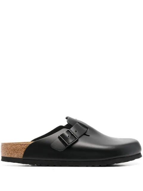 Birkenstock Boston buckle-embellished slippers Black 60191