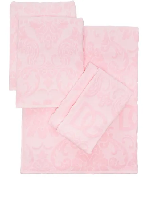 Dolce & Gabbana terry cotton towels (set of five) Pink TCFS01TCAGB