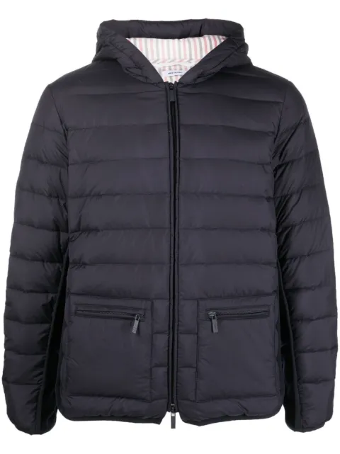Thom Browne zip-front padded jacket Blue MJD105XF0241