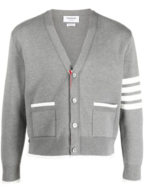 Thom Browne 4-Bar striped cardigan Grey MKC460AY3006
