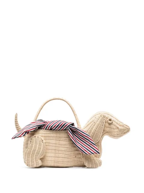 Thom Browne wicker Hector basket bag Neutrals UAG068A05313