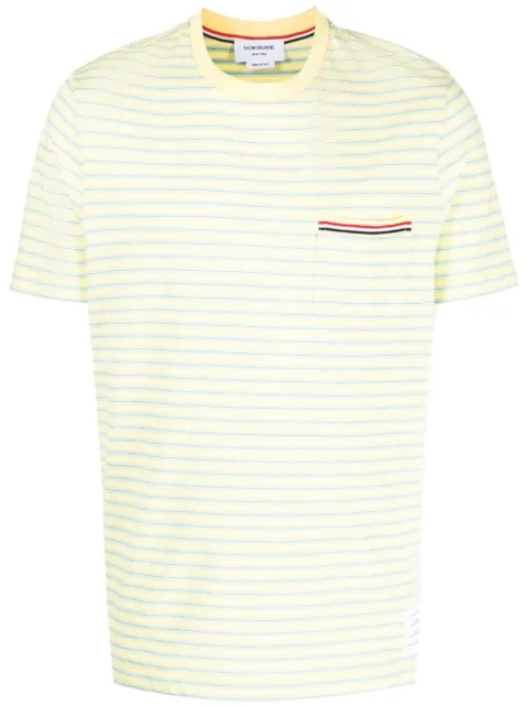 Thom Browne striped cotton T-shirt Green MJS205AJ0053