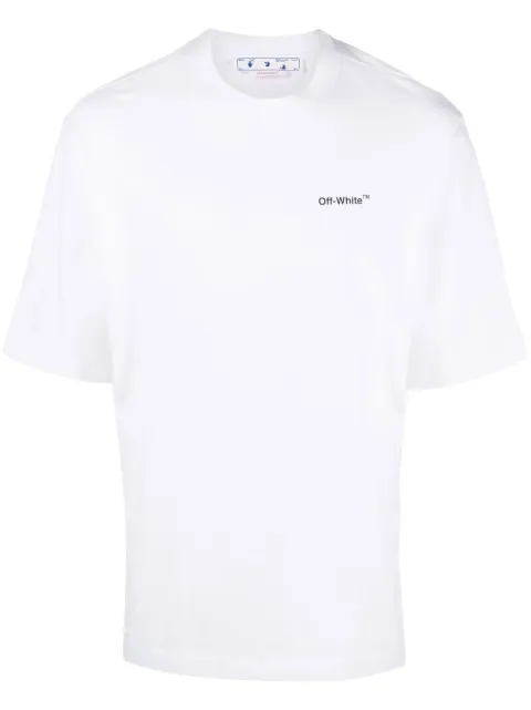 Off-White logo-print short-sleeve T-shirt White OMAA119C99JER0040110