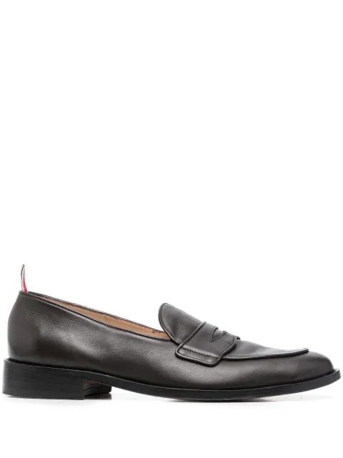 Thom Browne grosgrain-loop trim loafers Brown MFL087A05584