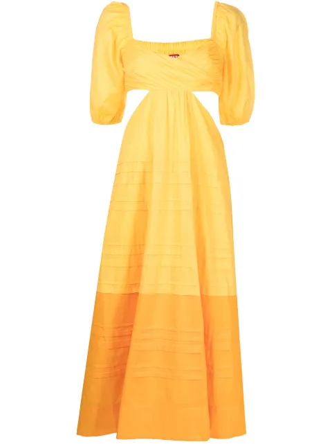 STAUD Carina midi dress Yellow 3877656