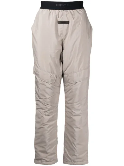 FEAR OF GOD ESSENTIALS logo-appliqué straight-leg trousers Neutrals 130BT212111F