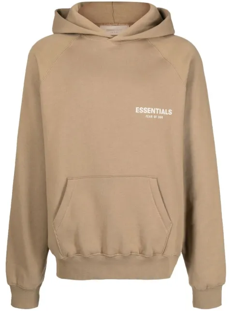 FEAR OF GOD ESSENTIALS Essentials logo-print hoodie Brown 192BT212055F