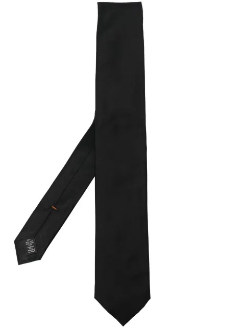 Zegna pointed silk tie Black E8D60T1P7