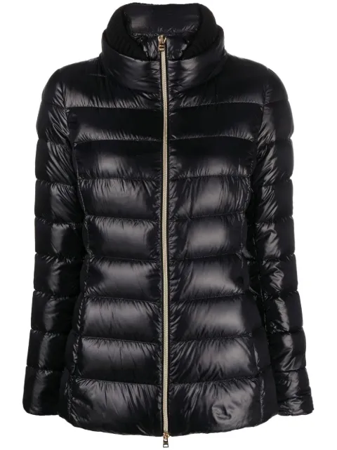 Herno zip-up padded short jacket Black PI0485DICM0312017