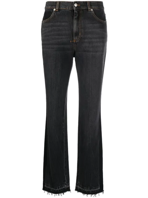 Alexander McQueen high-waist bootcut jeans Black 708791QMAB2