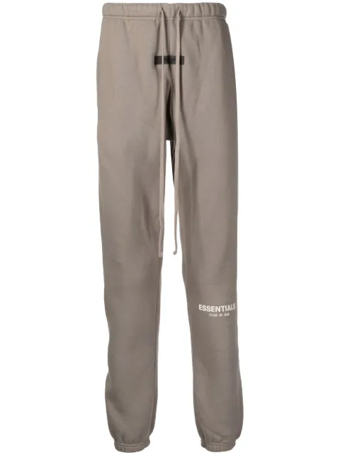 FEAR OF GOD ESSENTIALS logo-print drawstring track pants Brown 130BT212028F
