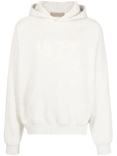 FEAR OF GOD ESSENTIALS '1977' print hoodie Grey 192BT212052F