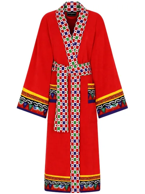 Dolce & Gabbana terry bath robe Red TCF010TCAGN